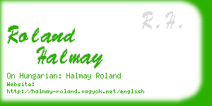 roland halmay business card